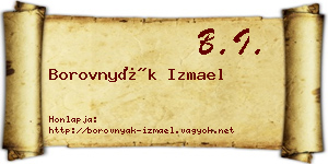 Borovnyák Izmael névjegykártya